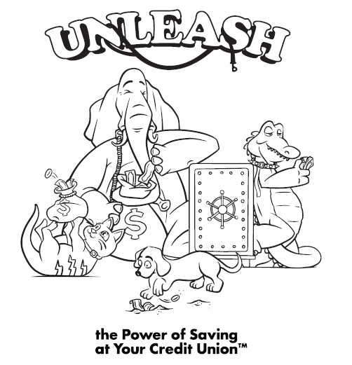 Unleash the Power of Saving at Your Credit Union Coloring Sheet